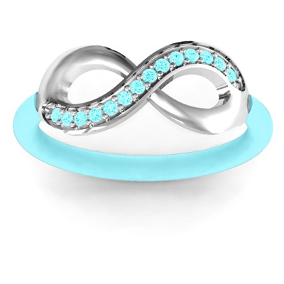 Single Accent Row Infinity Ring with Changeable Bands