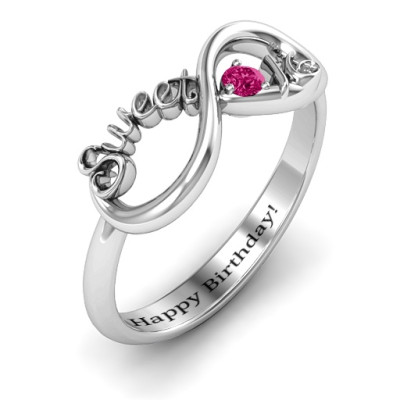 Sweet 16 with Birthstone Infinity Ring