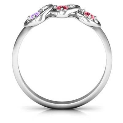 Threes Company Triple Heart Gemstone Ring