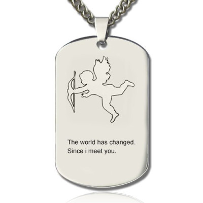 Name Necklace - Cupid Mans Dog Tag