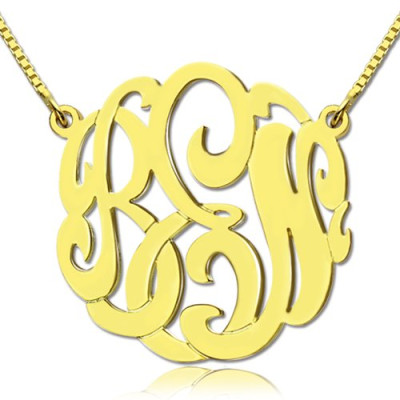 Large Monogram Necklace Hand-painted