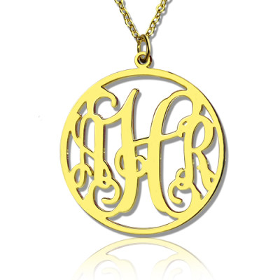 Personalised Necklaces - Circle Monogram Necklace