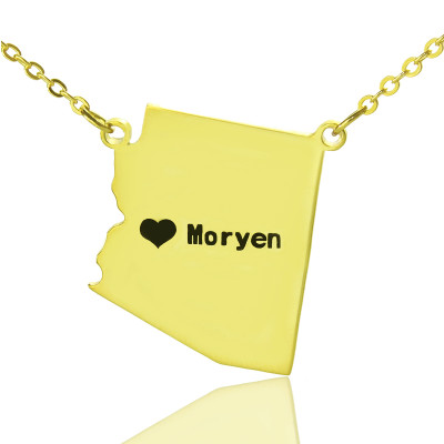 Personalised Necklaces - Arizona State Shaped Necklaces
