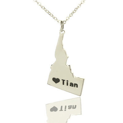 Map Necklace - The Idaho State USA Map Necklace