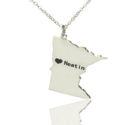 Personalised Necklaces - Minnesota State Shaped Necklaces