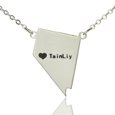 Personalised Necklaces - Nevada State Shaped Necklaces