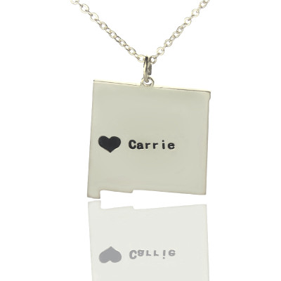 Personalised Necklaces - New Mexico State Shaped Necklaces
