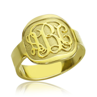 Engraved Designs Monogram Ring