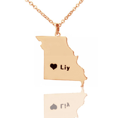 Personalised Necklaces - Missouri State Shaped Necklaces
