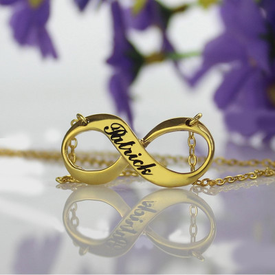 Personalised Necklaces - Infinity Symbol Jewellery Necklace Engraved Name
