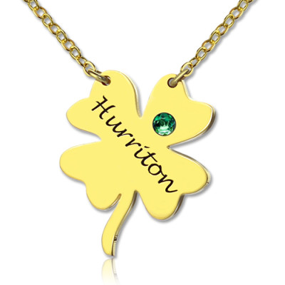 Personalised Necklaces - Good Luck Things Clover Necklace
