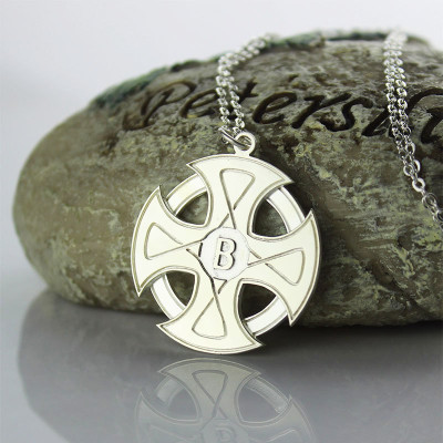 Personalised Necklaces - Engraved Celtic Cross Necklace