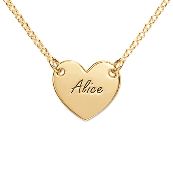 Heart Necklace - with Engraving