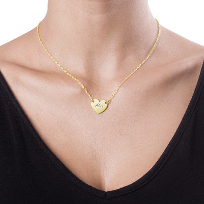 Heart Necklace - with Engraving