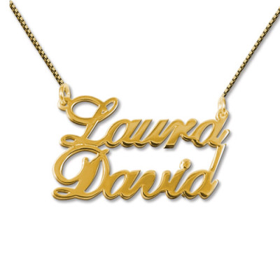 Personalised Necklaces - Two Names Pendant Necklace