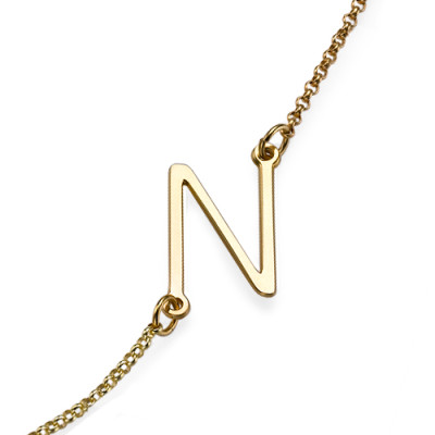 Personalised Necklaces - Sideways Initial Necklace
