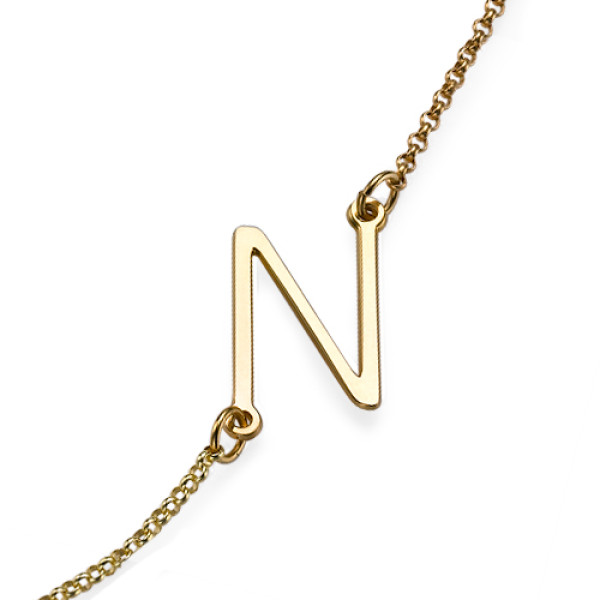Personalised Necklaces - Sideways Initial Necklace
