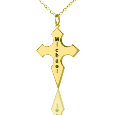 Name Necklace - Conical Shape Cross
