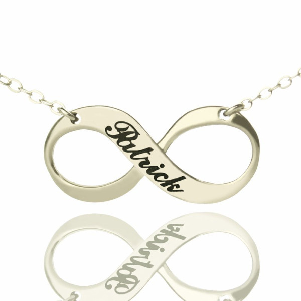 Personalised Necklaces - Engraved Name Infinity Necklace