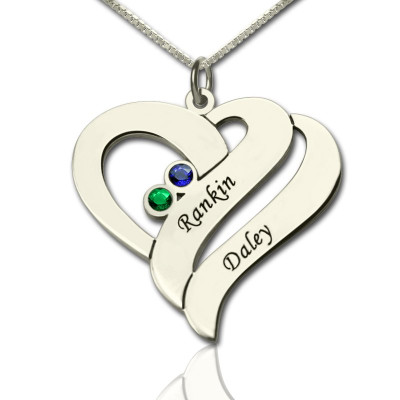 Personalised Necklaces - Two Hearts Forever One Necklace