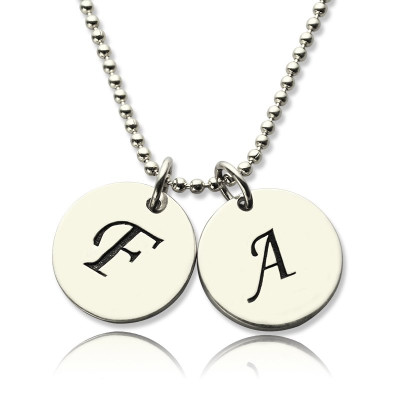 Personalised Necklaces - Initial Discs Necklace
