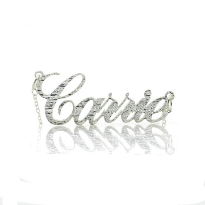 Carrie Glitter Acrylic Name Necklack