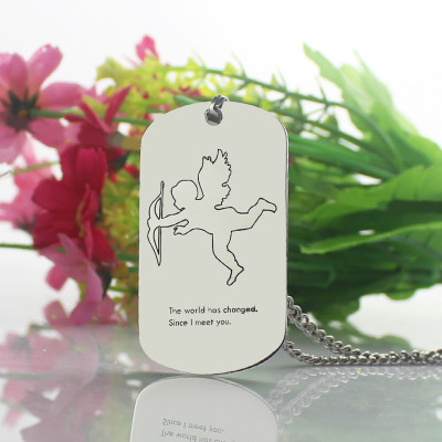 Name Necklace - Cupid Mans Dog Tag