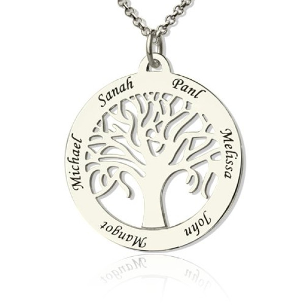 Personalised Necklaces - Tree Of Life Necklace Engraved Names