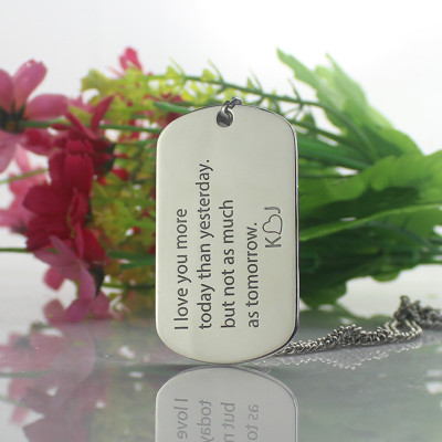 Name Necklace - Love Song Dog Tag