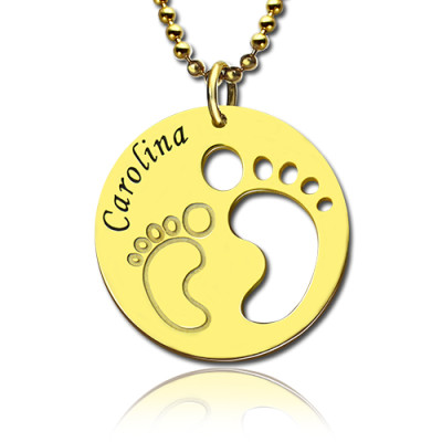 Cut Out Baby Footprint Pendant