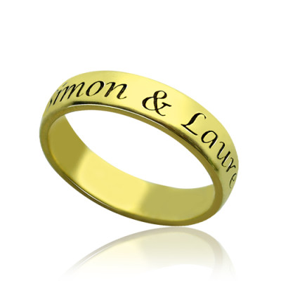 Engraved Promise Personalised Rings With Names