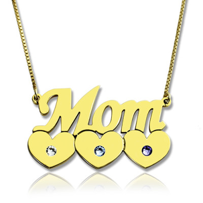 Personalised Necklaces - Moms Necklace With Children Birthstone