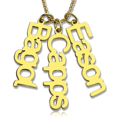 Personalised Necklaces - Customised Vertical Multiable Names Necklace
