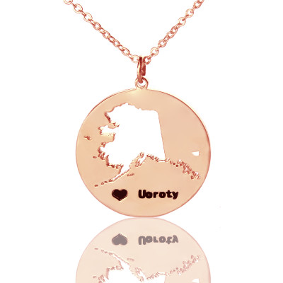 Personalised Necklaces - Alaska Disc State Necklaces