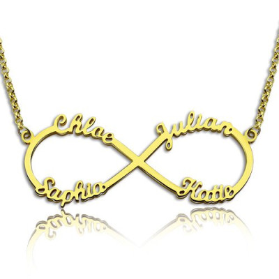 Personalised Necklaces - Infinity Necklace 4 Names