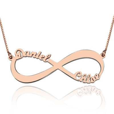 Personalised Necklaces - Double Name Infinity Necklace