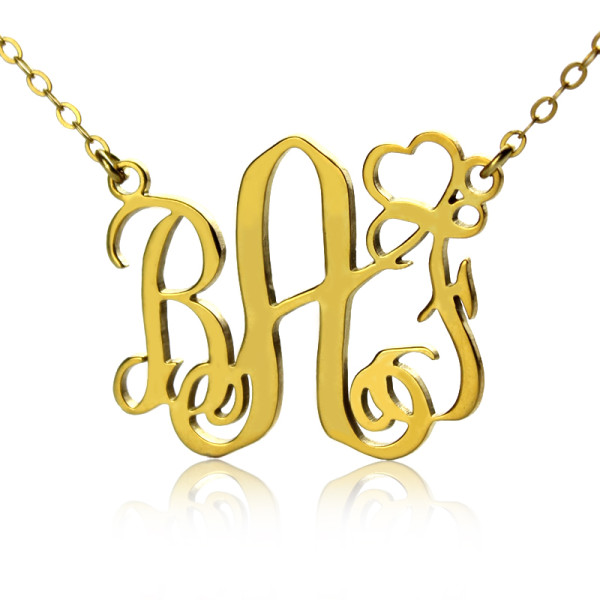 Personalised Necklaces - Initial Monogram Necklace With Heart