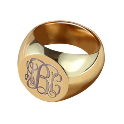 CIrcle Designs Signet Monogram Initial Ring