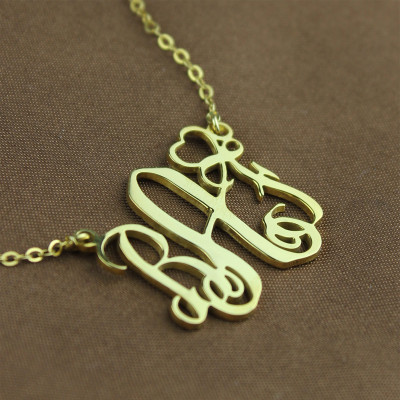 Personalised Necklaces - Initial Monogram Necklace With Heart