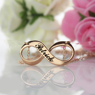 Personalised Necklaces - Engraved Infinity Necklace