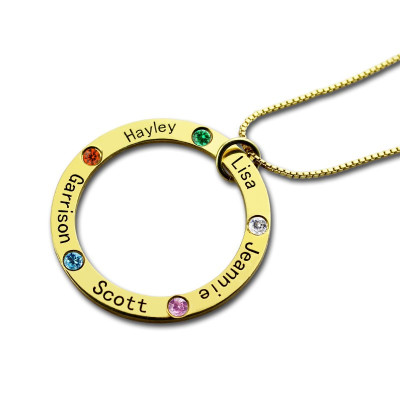 Personalised Necklaces - Family Circle Names Necklace For Mother
