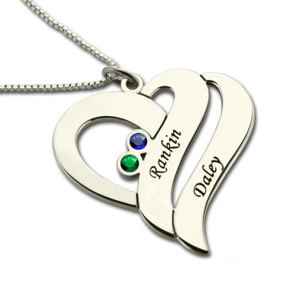 Personalised Necklaces - Two Hearts Forever One Necklace