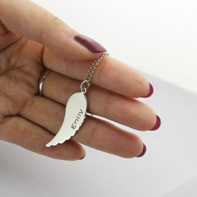 Personalised Necklaces - Cute His and Her Angel Wings Necklaces Set