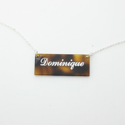 Name Necklace - Acrylic Bar Carrie