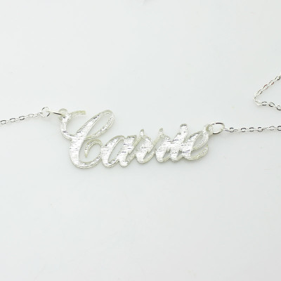 Carrie Glitter Acrylic Name Necklack