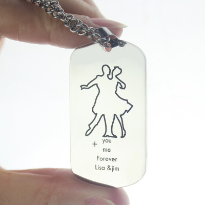 Name Necklace - Dancing Theme Dog Tag