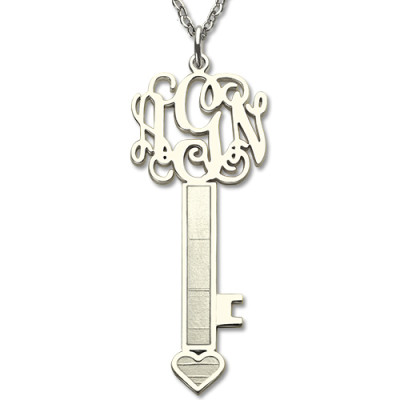 Personalised Necklaces - Key Necklace with Monogram