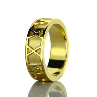 Roman Numeral Date Rings
