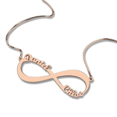 Personalised Necklaces - Double Name Infinity Necklace