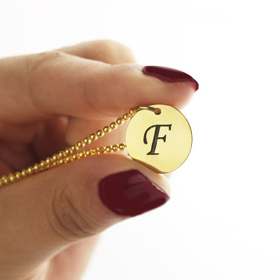 Personalised Necklaces - Initial Charm Discs Necklace